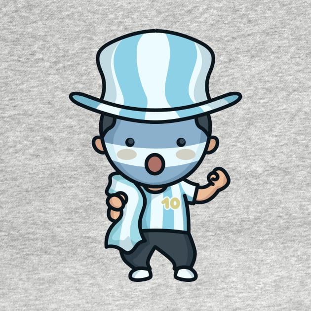 Cute Argentine Soccer Fan by SLAG_Creative